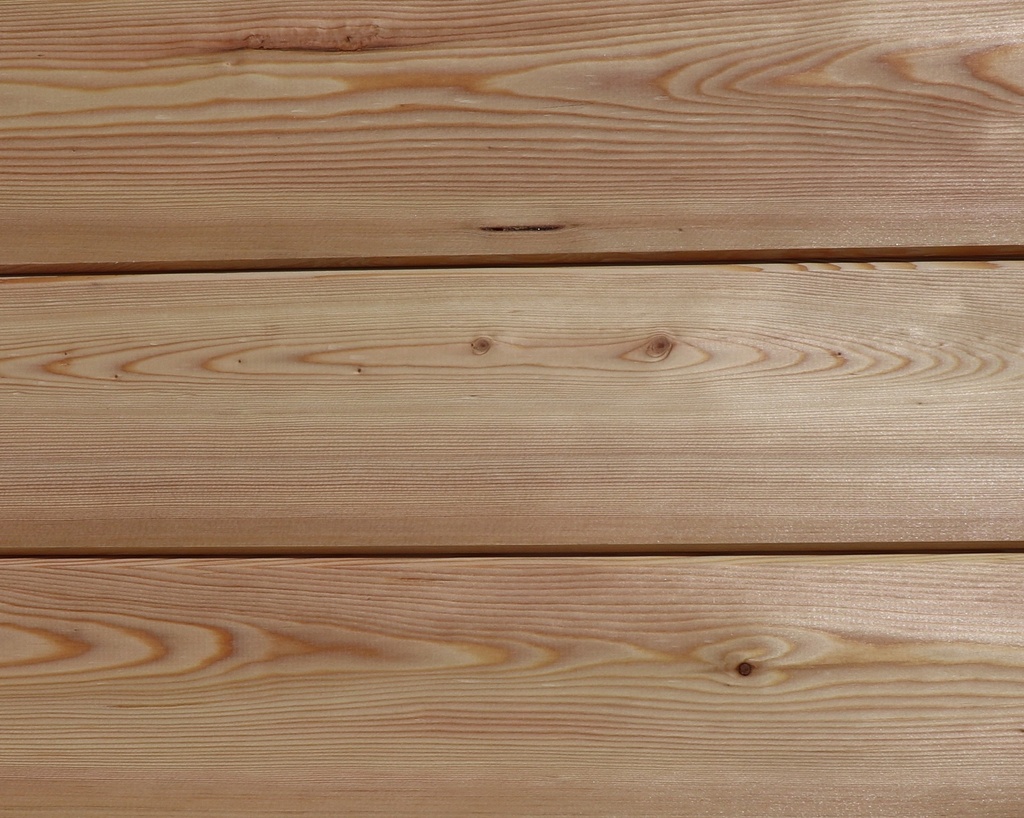 Nut-Feder Profil 19 x 119 mm V-Fuge sibirische Lärche - Sortierung: AB