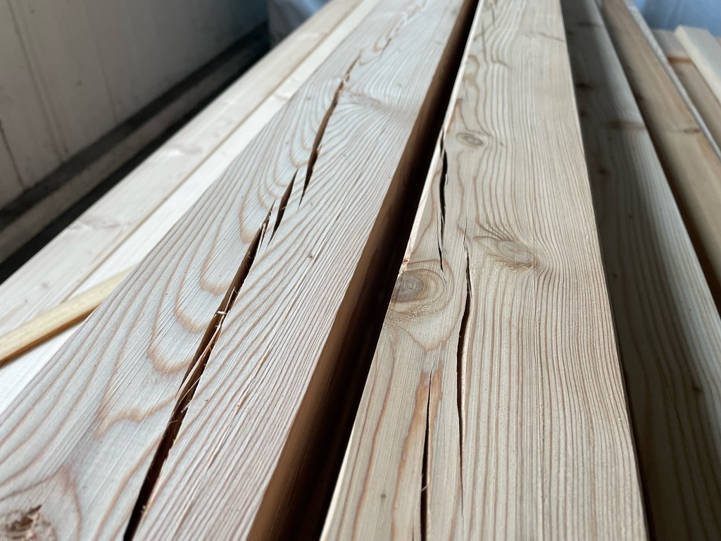 Konstruktionsholz 90 x 90 mm 4 m | BC Sortierung sibirische Lärche - Sortierung: BC