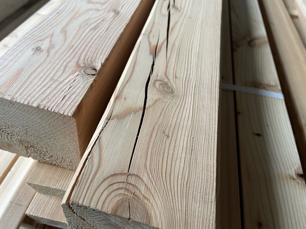 Konstruktionsholz 90 x 90 mm 4 m | BC Sortierung sibirische Lärche - Sortierung: BC