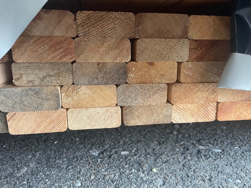 Konstruktionsleiste 19 x 45 mm 5,1 m sibirische Lärche Kernholz Sortierung: AB