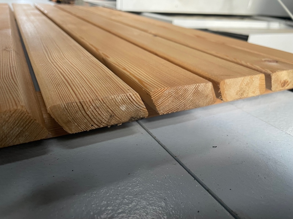 Rhombusleiste 19 x 58 mm sibirische Lärche Kernholz Sortierung: AB