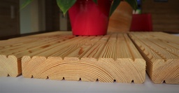 [1594] Terrassendielen 27 x 140 mm sibirische Lärche grob geriffelt - Sortierung: AB (3,00 m)