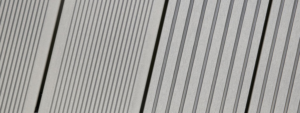 VivaDeck® WPC Terrassendielen 24 x 142 mm Granit Ovalhohlkammer-Profil