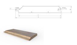 Nut-Feder Profil 20 x 120 mm V-Fuge nordische Fichte (Tanne) - Sortierung: AB (3,30 m)