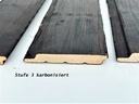 Geflammtes Profilholz 20 x 145 mm geflammt Stufe 3 karbonisiert nordische Fichte (Tanne)