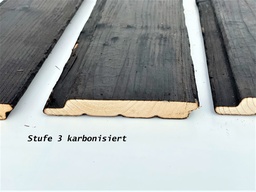 [1344] Geflammtes Profilholz 20 x 145 mm geflammt Stufe 3 karbonisiert nordische Fichte (Tanne) (2,00 m)