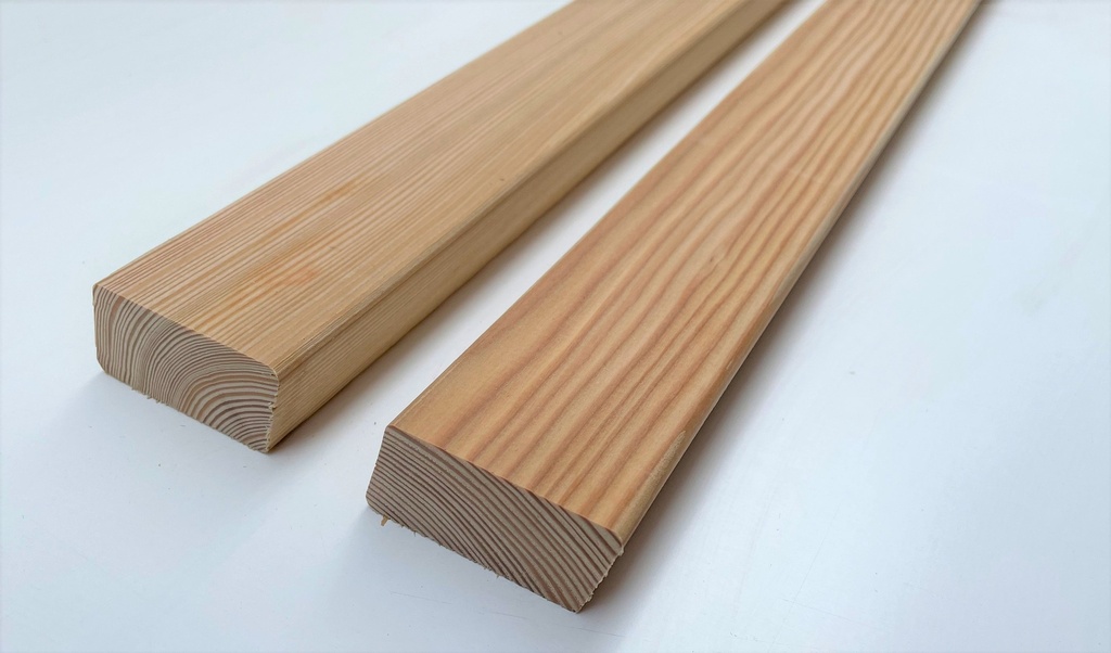 Rhombusleiste 27 x 55 mm sibirische Lärche Kernholz- Sortierung: AB
