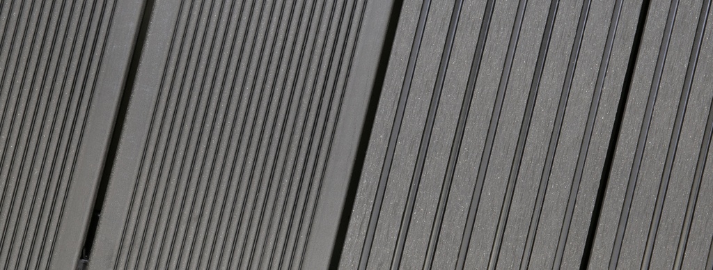 VivaDeck® WPC Terrassendielen 24 x 142 mm Schiefer Ovalhohlkammer-Profil