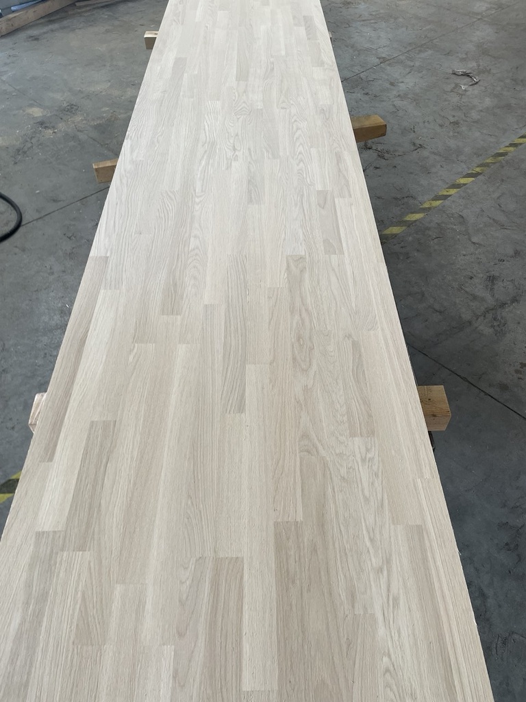 Eiche Leimholzplatte 26 x 800 x 4200 mm keilgezinkte Lamellen Massivholz Sortierung: AB